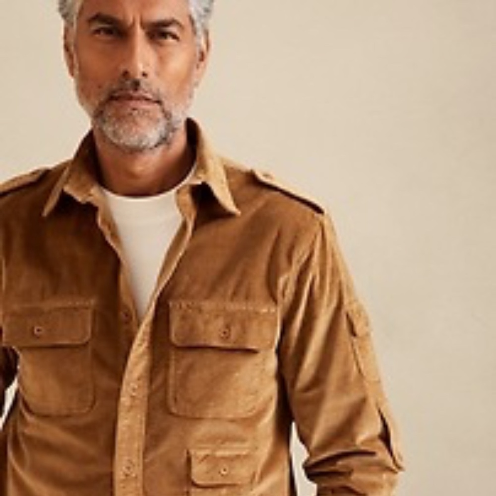 Unworn Banana Republic Heritage Explorer Corduroy Shirt in Whiskey Brown Size M